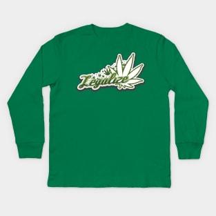 Legalize Weed, Marijuana, Cannabis, Medical Kids Long Sleeve T-Shirt